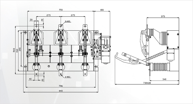 Air-Insulated Auto-Sectionalizing Switches: Dimensions